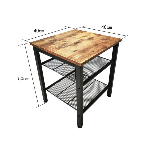   Beistelltisch Couchtisch Tough Industrial Vintage – Metall schwarz holz braun