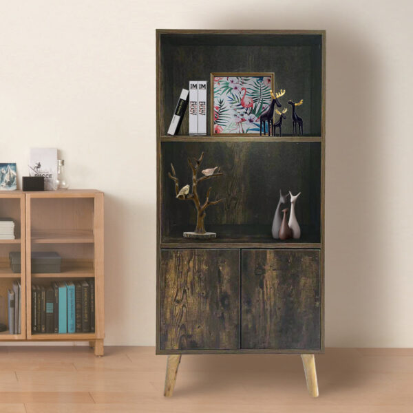 Bücherregal-Wandschrank Robustes industrielles Vintage-Design 120 cm hoch - VDD World DE