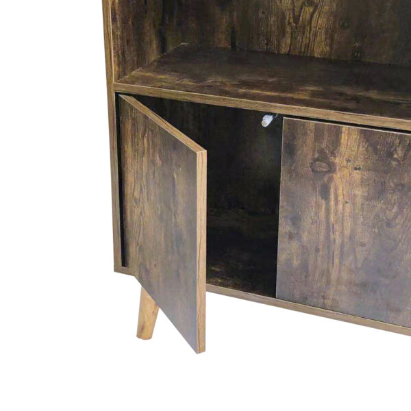 Bücherregal-Wandschrank Robustes industrielles Vintage-Design 120 cm hoch - VDD World DE