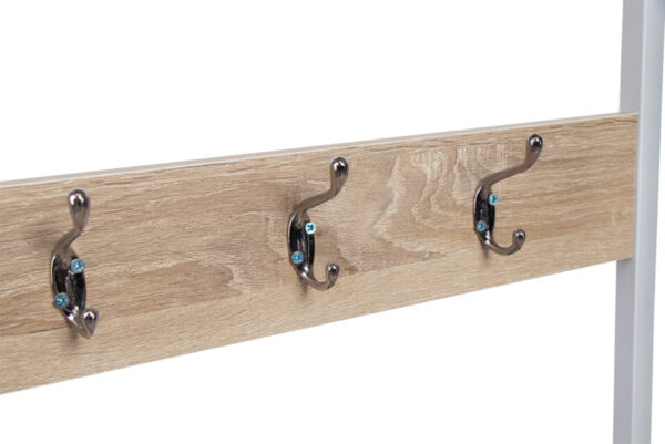 Wandschrank Robustes Metall, Holz, Industriedesign, offenes Bücherregal, 137 cm hoch, schwarz - VDD World DE