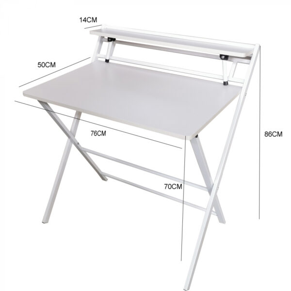   Schreibtisch Laptoptisch klappbar Tough – industriell modern – platzsparend – weiß