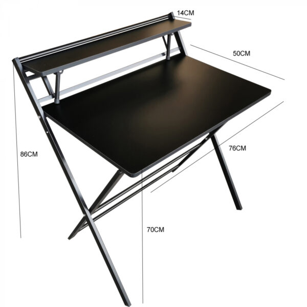   Schreibtisch Laptoptisch klappbar Tough – industriell modern – platzsparend – schwarz