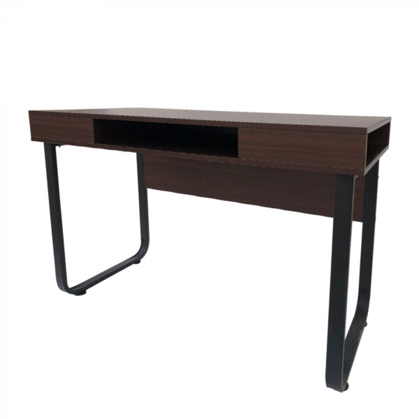   Schreibtisch Computertisch Tough – Beistelltisch – Industrial Vintage – schwarzes Metall braunes Hol