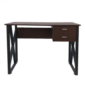 Schreibtisch Computertisch Tough - Laptoptisch - schwarzes Metall braunes Holz