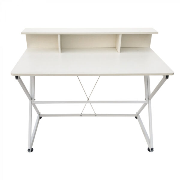 Schreibtisch Tisch Computer Laptop Tough - industrieller moderner Stil - 110 cm breit - weiß - VDD World DE