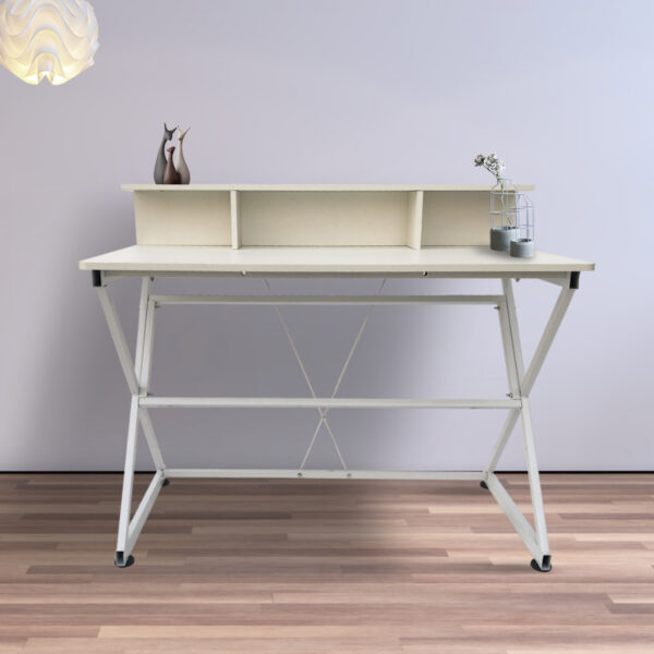 Schreibtisch Tisch Computer Laptop Tough - industrieller moderner Stil - 110 cm breit - weiß - VDD World DE