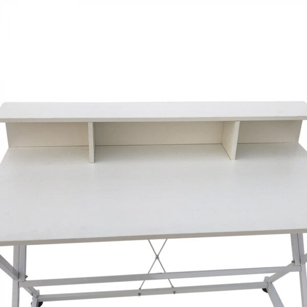 Schreibtisch Tisch Computer Laptop Tough - industrieller moderner Stil - 110 cm breit - weiß - VDD World DE