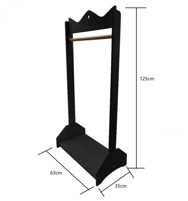   Kleiderständer Pukkie – Kindergarderobe Krone Design – Kinderzimmer Kinderzimmer – Schwarz