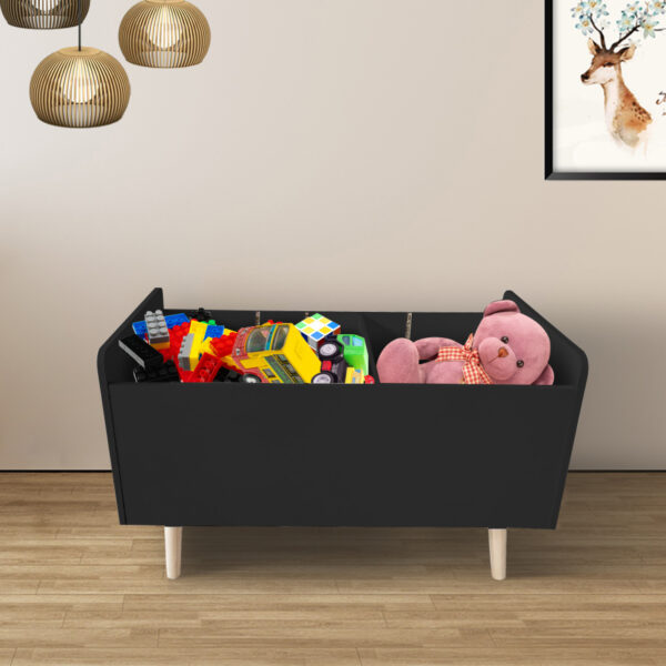 Aufbewahrungsbox Spielzeugkiste offene Aufbewahrung Pukkie schwarz Kinderzimmer Babyzimmer - VDD World DE