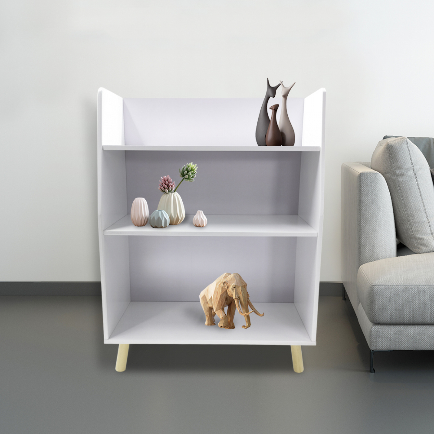 Wandschrank Kastenschrank pukkie offenes Bücherregal weiß - alternatives Bild