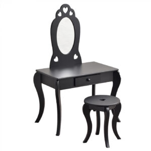 Schminktisch Herz Design - Schminktisch Kinderzimmer Mädchen mit Hocker schminken