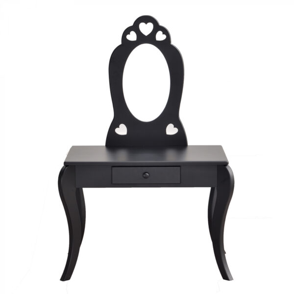   Schminktisch Herz Design – Schminktisch Kinderzimmer Mädchen mit Hocker schminken