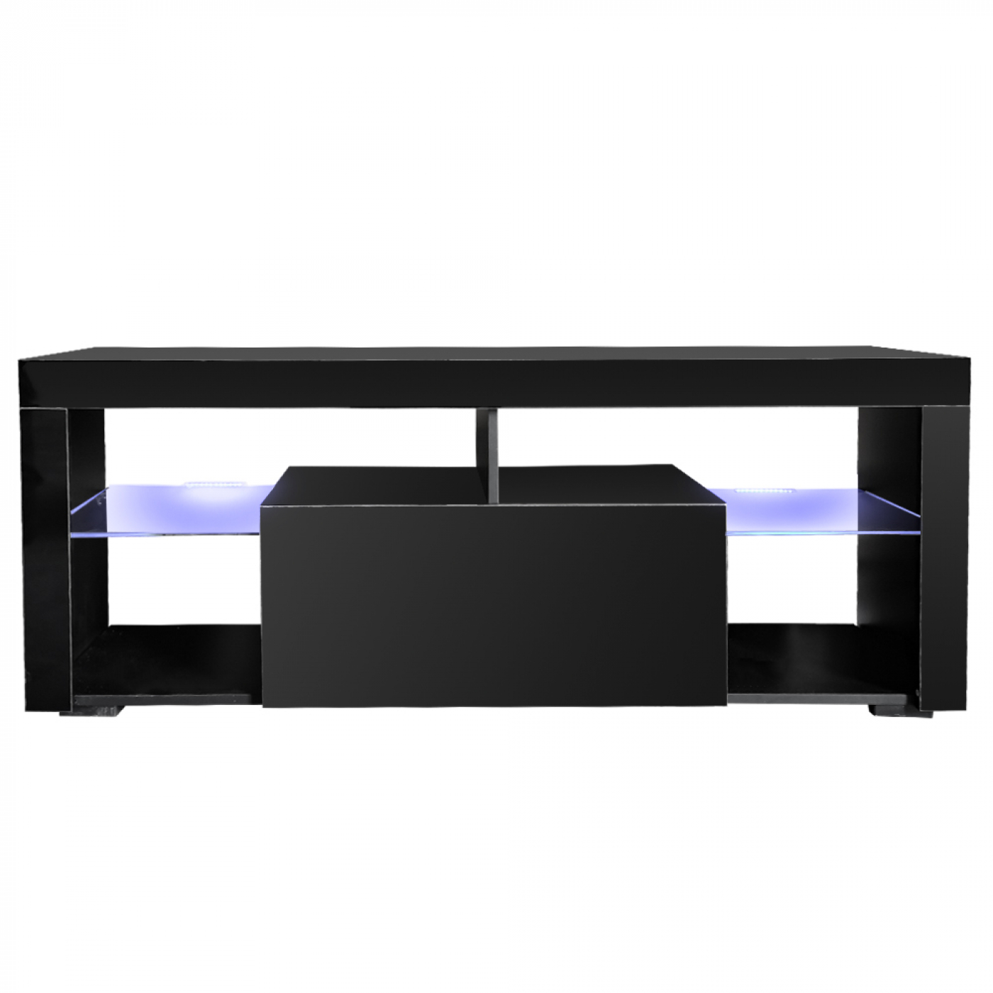 TV-Gerät TV-Schrank Hugo inkl. LED Korpus weiß matt Front weiß hochglanz