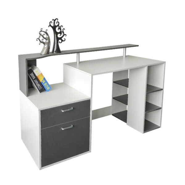   Schreibtisch Computertisch Computertisch 140 cm breit mit Kommode und viel Stauraum
