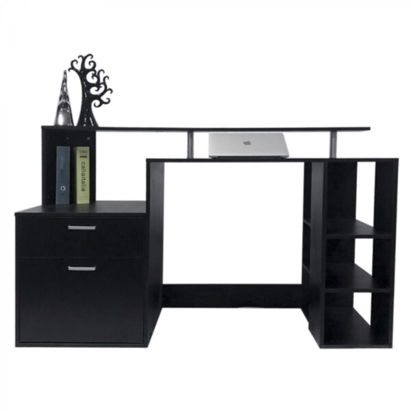   Schreibtisch Computertisch Computertisch 140 cm breit mit Kommode und viel Stauraum