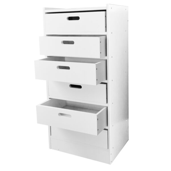 Kommode mit 6 Schubladen - Aufbewahrungsschrank mit herausnehmbaren Tabletts - 95 cm hoch - VDD World DE