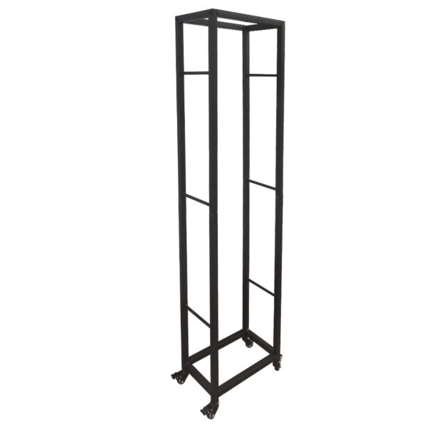 Brennholz Brennholzregal fahrbar - Holz lagern - 40 cm x 160 cm hoch - VDD World DE