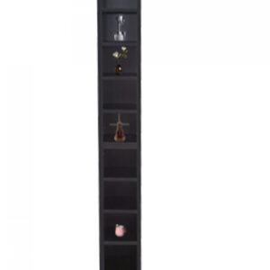 Regalschrank - Wandschrank schmal und hoch - CD-Aufbewahrungsschrank - 183 cm hoch - schwarz