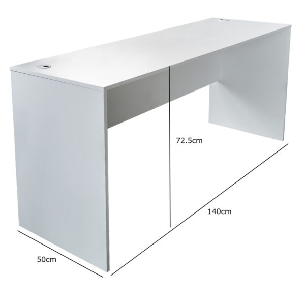   Schreibtisch – Laptoptisch – 140 cm breit und 50 cm tief – weiß
