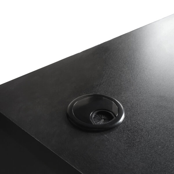   Schreibtisch – Computermöbel – 140 cm breit und 50 cm tief – Schwarz