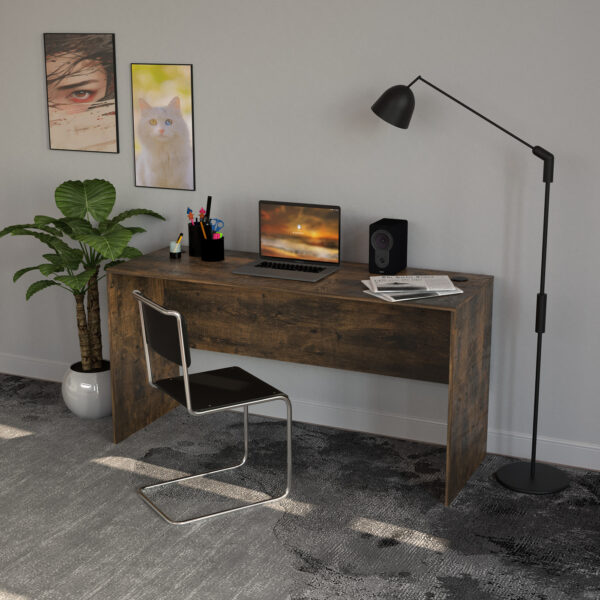 Schreibtisch – Laptoptisch – 140 cm breit und 50 cm tief – Walnuss - VDD World DE