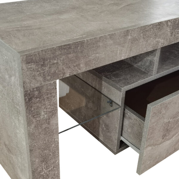   TV-Schrank Hugo – Medienmöbel-Spielaufbau – LED-Beleuchtung – graue Betonfarbe