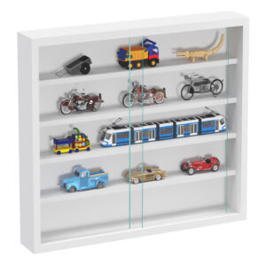 VDD Standvitrine Hängevitrine - Fachböden 50 cm breit x 4 cm tief - Schiebetüren