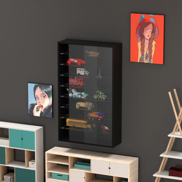   VDD Vitrine stehend Hängevitrine – Schiebetüren – 60 x 105 x 20 cm