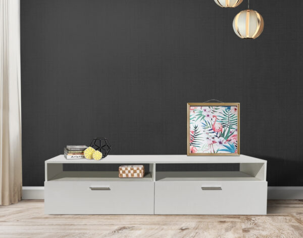   TV-Schrank Schrank – Fernseh-Sideboard – 160 cm breit – weiß