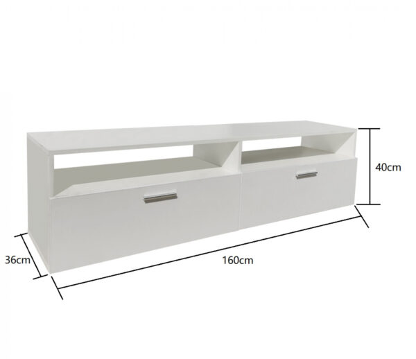   TV-Schrank Schrank – Fernseh-Sideboard – 160 cm breit – weiß
