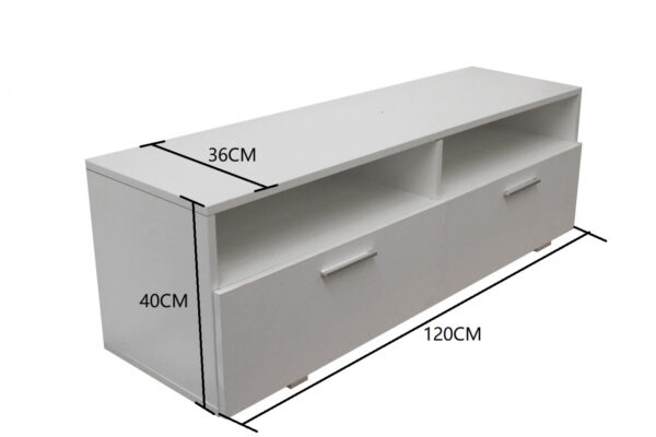 TV-Schrank weiß 120 cm breit - VDD World DE