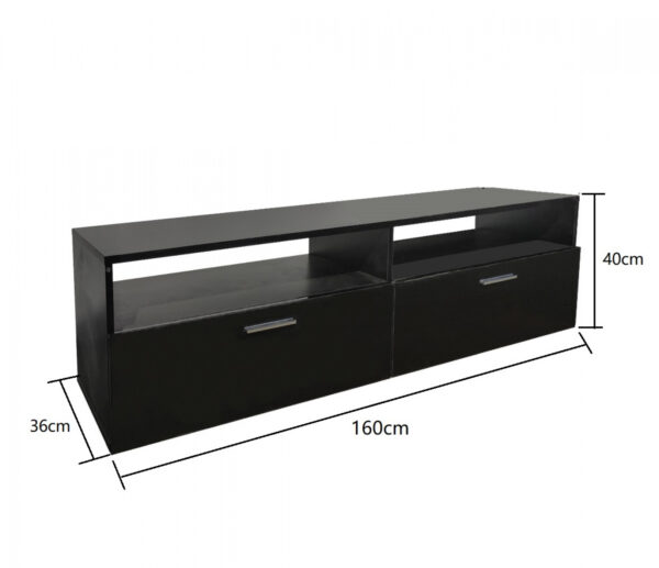   TV-Schrank – Fernseh-Sideboardschrank – 160 cm breit – schwarz