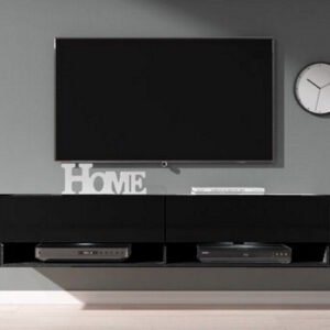 TV-Schrank TV-Sideboard Wander hängt 140 cm breit schwarz