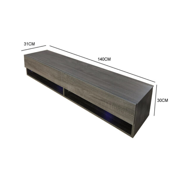   TV-Schrank Sideboard Wander – schwebender TV-Schrank – 140 cm breit – braungrau