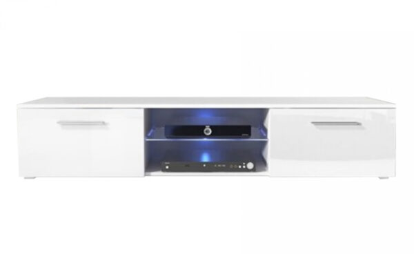   TV-Schrank Sideboard Tunis – TV-Schrank – mit LED-Beleuchtung – 160 cm breit – weiß