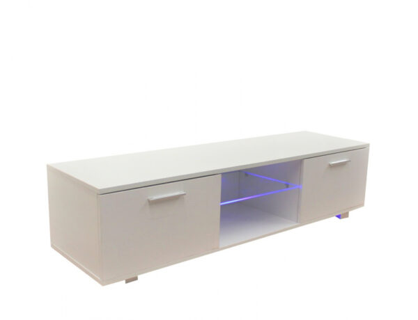   TV-Schrank Sideboard Tunis – TV-Schrank – mit LED-Beleuchtung – 160 cm breit – weiß