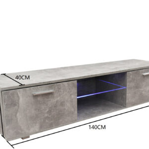 TV-Schrank TV-Schrank Tenus inkl. LED industriell grau Beton Design