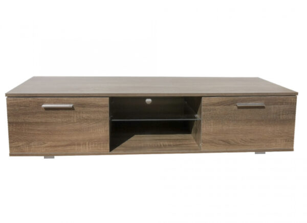 TV-Schrank Kommode Tenues - Medienmöbel - mit Beleuchtung - 140 cm breit - dunkelbraun - VDD World DE