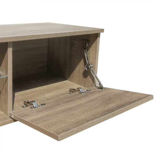 TV-Schrank Kommode Tenues - Medienmöbel - mit Beleuchtung - 140 cm breit - dunkelbraun - VDD World DE