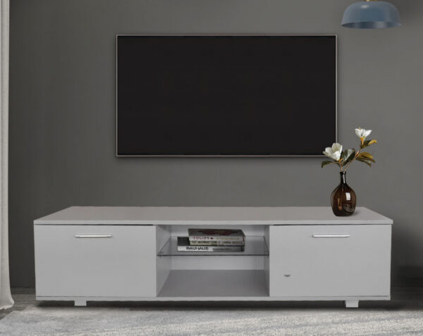   TV-Schrank Tenus – TV-Sideboard – LED-Beleuchtung – grau gefärbt