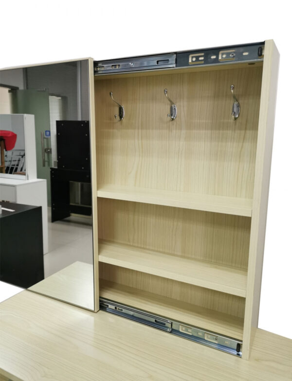   Schminktisch Schminktisch Schminktisch mit Spiegelschrank und Ablageschublade hellbraun