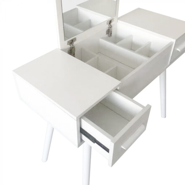   Schminktisch Make-up Make-up Schreibtisch mit Klappspiegel und 2 Schubladen