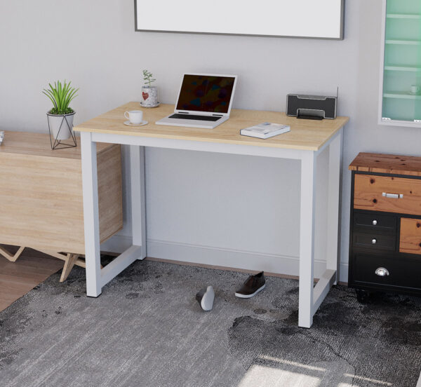   Schreibtischtisch – Küchentisch – 110 cm breit – braun weiß