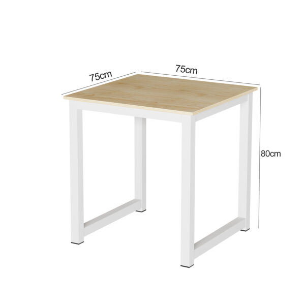  Küchentisch – Schreibtischtisch – 75 cm x 75 cm – weiß braun