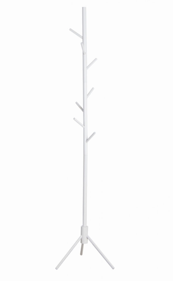 Stehgarderobe - Baumgarderobe 8 Haken Holz - 178 cm hoch - weiß - VDD World DE