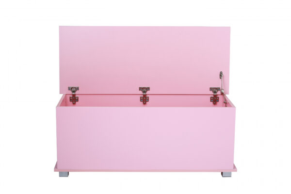   VDD Aufbewahrungsbox – Spielzeugtruhe – Deckentruhe – 100 cm breit – rosa
