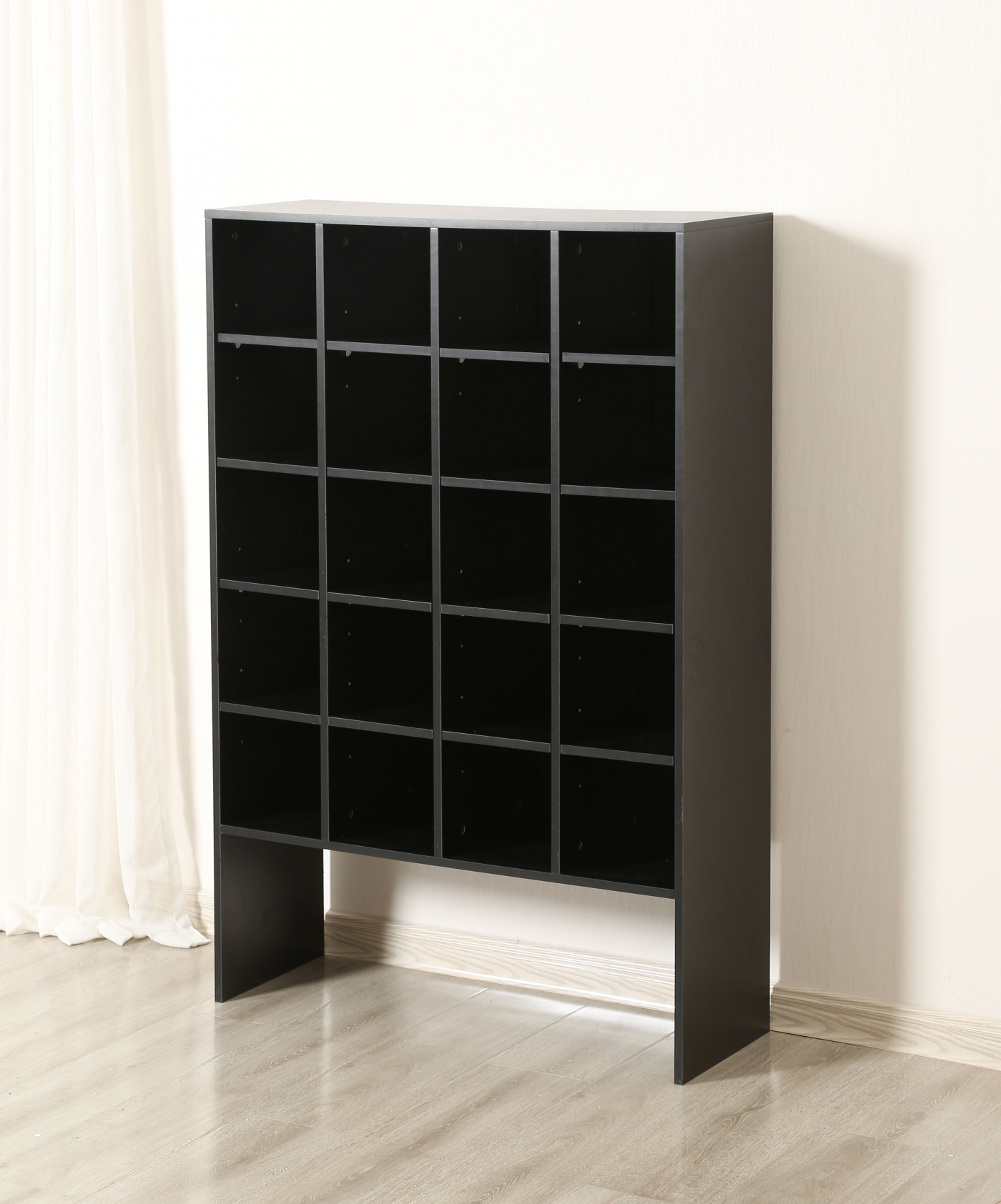 Schuhschrank Schuhregal Hinsal XL 100 cm hoch 20 Fächer Eiche hell - alternatives Bild