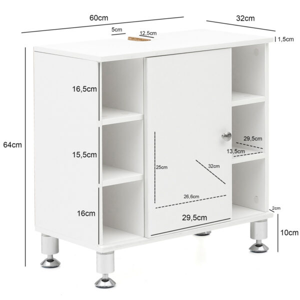   Badezimmerschrank Waschtischunterschrank Clevaso weiß
