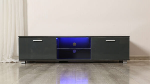 TV-Schrank TV-Schrank Tenus inkl. LED Korpus weiß Front weiß hochglanz - VDD World DE