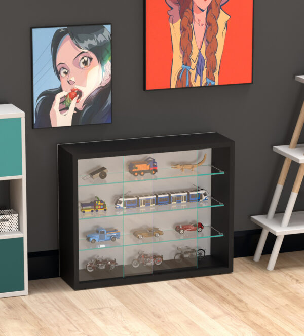 VDD Vitrine stehend hängend Wandschrank - Schiebetüren - 50 x 40 x 13 cm - VDD World DE